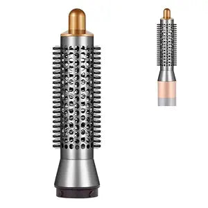 Small Round Volumizing Brush for Dyson Airwrap Attachments Smaller Round Brush Attachment for Dyson Air Wrap Styler, Fluff up and Volumize for Styling (Gold)