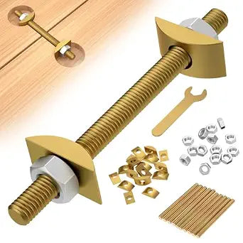 10 PCS Dolenor Countertop Joint Connectors,Counter Top Fasteners Bolt,Butcher Block Fasteners Draw Bolts,Miter Bolts Connector Hardware for Bed Frame|Furniture|Table