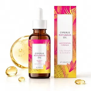 Cyperus Rotundus Oil, Hair Removal Oil for Post-Shave & Wax Body Care, 60ml