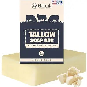 Beef Tallow Soap Bar ��� Grass Fed Tallow Soap, Bar Soap for Dry, Itchy Skin