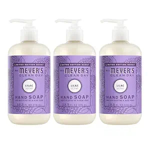 MRS. MEYER'S CLEAN DAY Liquid Hand Soap, Lilac, 12.5 fl oz, 3 Pack