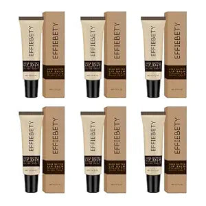 6 Pack Shea Butter Lip Balm, Moisturizing Lip Care for All Day Hydration, Conditioning with Shea Butter, Vitamin E & Olive Fruit, Vegan & Cruelty-Free (0.17 fl oz)
