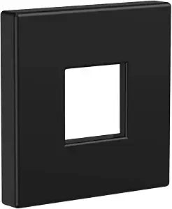 Heyalan Shower Arm Flange Plate, 1pc Modern Shower Escutcheon Cover Plate 2.5'', Universal Shower Head Arm Replacement Cover Plate, Matte Black Square Escutcheon Wall Cover