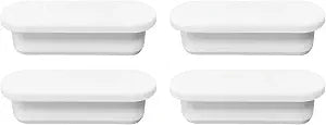4 Pcs Rubber Sink Hole Cover, Oval Overflow Cover for Kitchen & Bathroom Basins, Reusable