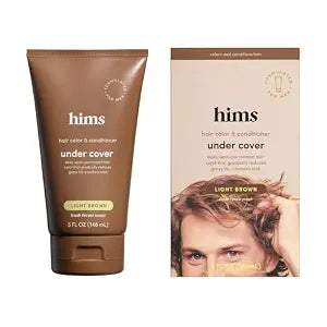 hims Under Cover Hair Color & Conditioner, Argan Oil, Light Brown, 5 Fl Oz