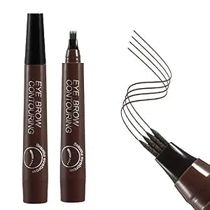 Liquid Eyebrow Pen, Waterproof Microblading Eyebrow Pencil with a Micro-Fork Tip Applicator, Creates Natural Looking Brows Effortlessly