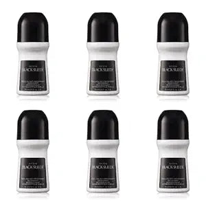 AVON Black Suede Roll-On Antiperspirant Deodorant - 2.6 oz - 6 pack