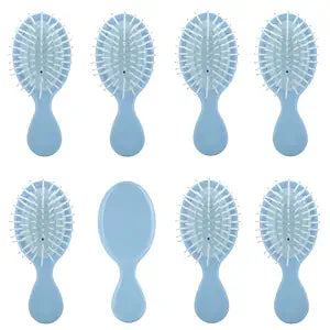Bridesmaid Proposal Gifts 8 Pieces Mini Dry and Wet Travel Detangling Brush, Bachelorette Party Accessories, Dusty Blue