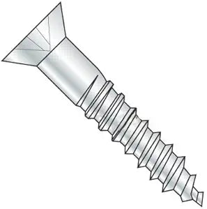 #16 x 1 1/4" Wood Screws, Flat Head, Phillips Drive, Steel, Zinc Plating (Quantity: 100 pcs)