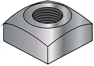 1/4-20 Regular Square Nut Hot Dipped Galvanized (Pack Qty 2,000) BC-14NQRG by Shorpioen