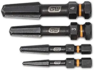 GEARWRENCH 4 PC. Bolt Biter Screw Extraction Set - 84787, Chrome, Large