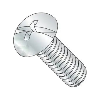 2-56 x 1/4" Machine Screws/Combo/Round Head/Steel/Zinc (Carton: 10,000 pcs)