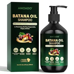 Batana Oil Shampoo for Hair Growth, Strengthening, Thickening, Sulfate Free Hair Shampoo for Women & Men with Thinning Hair & Hair Loss, Infused Rosemary, Tea Tree Oil & Mint, 10.15 fl.oz