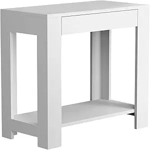 Safdie & Co. White with Drawer Accent End Table,
