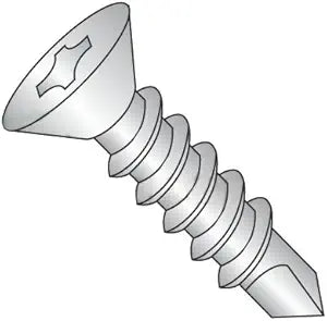 1/4"-14 x 1 1/4" Self Drilling Screws, Hardened Stainless Steel 410, Flat Head, Phillips Drive, #3 Point, Type BSD, Full Thread (Quantity: 300 pcs)