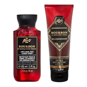 Bath & Body Works Men's Bourbon Body Cream 8 Ounces Pack of 2