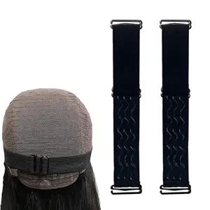 2 PCS Adjustable Elastic Band for Wigs Removable Wig Band Nonslip Wig Strap Black Elastic Bands for Glueless Wig Making Wig Cap Accessories