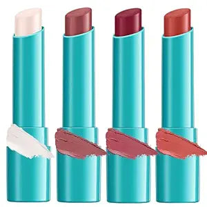 4pcs Lip Tint Hydrating, Moisturizing Lip Oil Balm, Long Lasting Waterproof Lip Gloss Non-Stick Cup Lipstick Set, Natural Ingredients Strong Moisturizing Lipstick