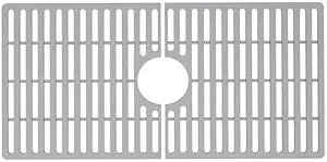 For 30 in. x 15 in. Silicone Bottom Grid for 33 in. Single Bowl Kitchen Sink in Gray