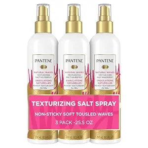 Pantene Pro-V Salt Texturizing Hairspray, No Sea Needed, Natural Waves, Pack of 3, 25.5 oz Total