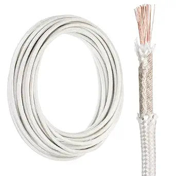 Mica High Temperature Wire, 10Ft 17AWG -60~500 Degrees Celsius, Mica Glass Fiber Heat Resistant Wire Insulated Electrical Flexible Cable for Lamp Boiler Heater, Used in Harsh Environments