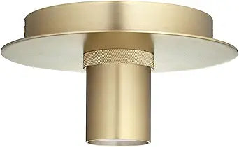 Quorum 322-80 Transitional One Light Ceiling Mount in Brass Finish,
