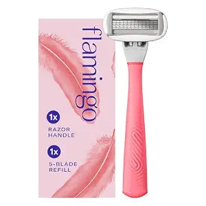 Flamingo Razors for Women - Razor Handle and Blade Refill - Flamingo Pink