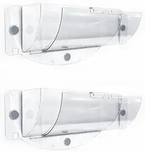 Two Adjustable Air Vent Deflector Expands 8" to 16,5", HighTransparency Plastic, Magnetic Mount for Floor, Wall & Ceiling Registers Made in Italy