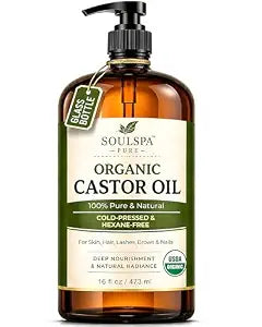 Organic Castor Oil - Cold Pressed & Hexane Free Formula 16 fl oz