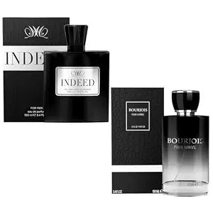 Sandora Fragrances Men’s 2-Pack Cologne for Men – Indeed & Bourjois – Pineapple Bergamot & Smoky Woody Blend – Long-Lasting, Bold, Sophisticated & All-Season Eau de Parfum Set 2 × 3.4 fl oz