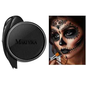 Black Face Body Paint for Halloween Zombie Makeup Goth Black Foundation
