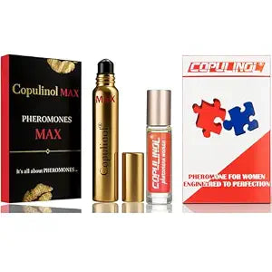 Pherolec Global COPULINOL & MAX 100% Pheromone for Women Strength Pheromones Perfumes for Women Cologne Original Long-lasting Infused Best Scent Travel Perfume For Her Fragrances 0.34 + 0.27 Fl Oz