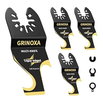 4PCS Hook Knife Oscillating Tool Blades for Roofing Shingles, PVC Floor