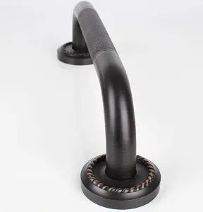 12-Inch Grab Bar Featuring Anti-Slip Handrail, Solid Brass, Oil Rubbed Bronze, Heavy-Duty Construction Armrest, Bathroom Bathtube Shower Safety Rail