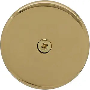 Westbrass A328-01 3-1/8" One-Hole Bathtub Overflow Faceplate and Screw, Polished Brass