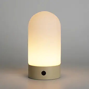 WEILAILUX Battery Operated Shower Lamp Waterproof, Small Portable Cordless Table Lamp Rechargeable, Touch Dimmable Mood Light for Home/Patio/Dining/Outdoor (Khaki)