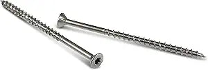 Simpson Strong-Tie T10250WPP Deck-Drive DWP Wood SS Screw #10 x 2-1/2 in. T25, Flat Head, Type 316 (350-Qty)