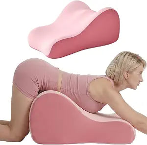 Couples Pillow for Intimacy, Ergonomic Memory Foam Wedge Pillows for Massage, Prone, Sex Positioning Pillow, Removable Washable Cover, Comfort and Pain Relief