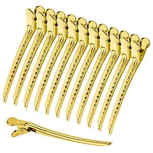 Stainless Steel Hair Prong and Duckbill Sectioning Clips - Barrettes for Hairstyling and Salon Use