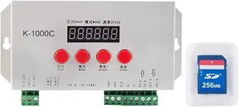 BTF-LIGHTING K-1000C(T-1000S Updated) WS2812B WS2815 SK6812 WS2811 WS2801 LED Strip LED Matrix LED String 1536 Pixels Controller DC5-24V Addressable Programmable Controller with SD Card