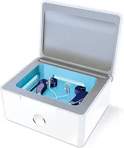PerfectDry LUX | World's Fastest Hearing Aid Dryer, Dehumidifier Accessory | UV-C Ultraviolet Light Box Kit | Removes Sweat & Moisture from Hearing Aids, Wireless Earbuds, Ear Amplifiers