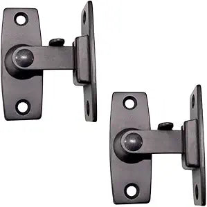 QCAA 2.5" Heavy Forged Solid Brass Door Latch, 90 Degree Right Angle Door Latch Buckle for Doors & Windows, US10B ORB Oil-Rubbed Bronze, 2Pack, Made in Taiwan