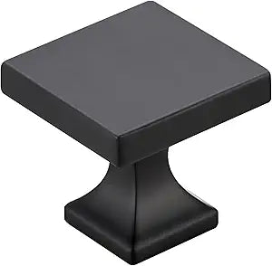 30 Pack Cabinet Knobs Black Kitchen Hardware for Cabinets Drawers Dresser Matte Square Pulls