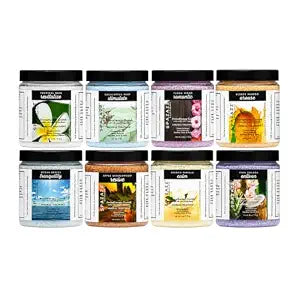 Spazazz Botanicals Aromatherapy Hot Tub & Spa Salt Crystal Sampler Pack