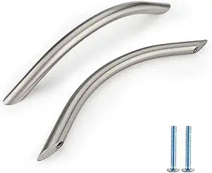 homdiy 25 Pack 3-3/4 Inch Brushed Nickel Cabinet Pulls Arched Drawer Handles Solid Hardware for Kitchen and Bathroom Dresser