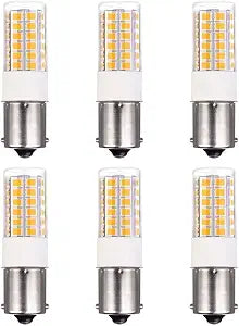 BA15s Single Contact Bayonet LED 12V S8 1141 1156 LED Light Bulb 3W 2700K-3000K for Outdoor Landscape Lighting Path Deck Lights RV Lights Warm Color 6pcs