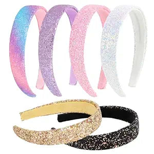 Headbands for Girls 6 Pack Sparkly Glitter Toddler Girls Headbands