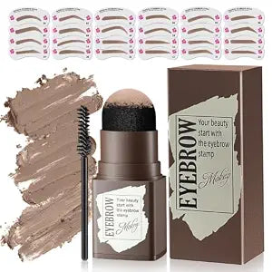 24PCS Eyebrow Stencils Long-lasting Waterproof Smudge-Proof Light Brown
