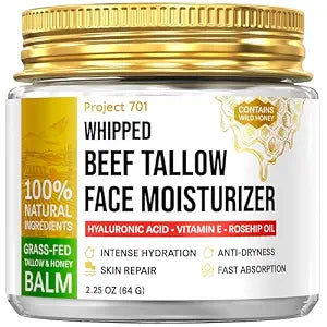Beef Tallow for Skin and Face, Glass Jar 2.25 oz