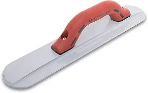 MARSHALLTOWN Round End Magnesium Hand Float, 16 x 3/8 Inch Mag Float with Standard DuraSoft Handle, Eliminates Marks, Provides Smooth Finish, Made in the USA, Concrete Tools, 143D